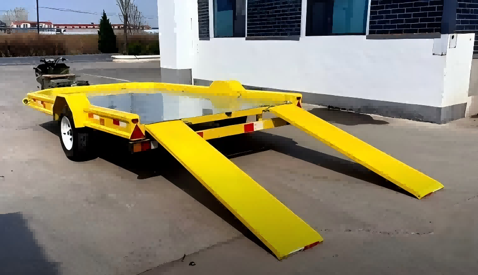 1.5-toneladang single axle flatbed trailer