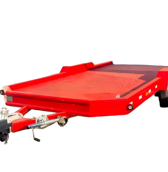 3 Ton Dual Axle Long Deck Flatbed Trailer na may Ramp